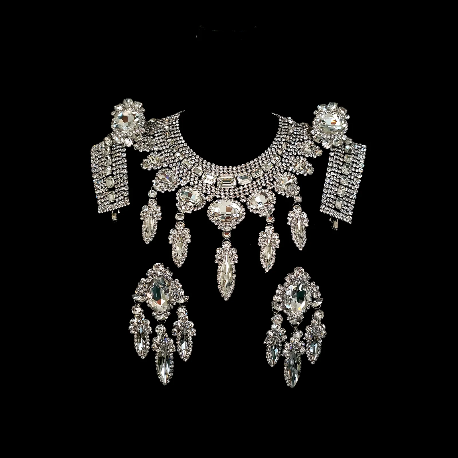 Dragon Lady's Perfection crystal jewelry design by Fierce Drag Jewels