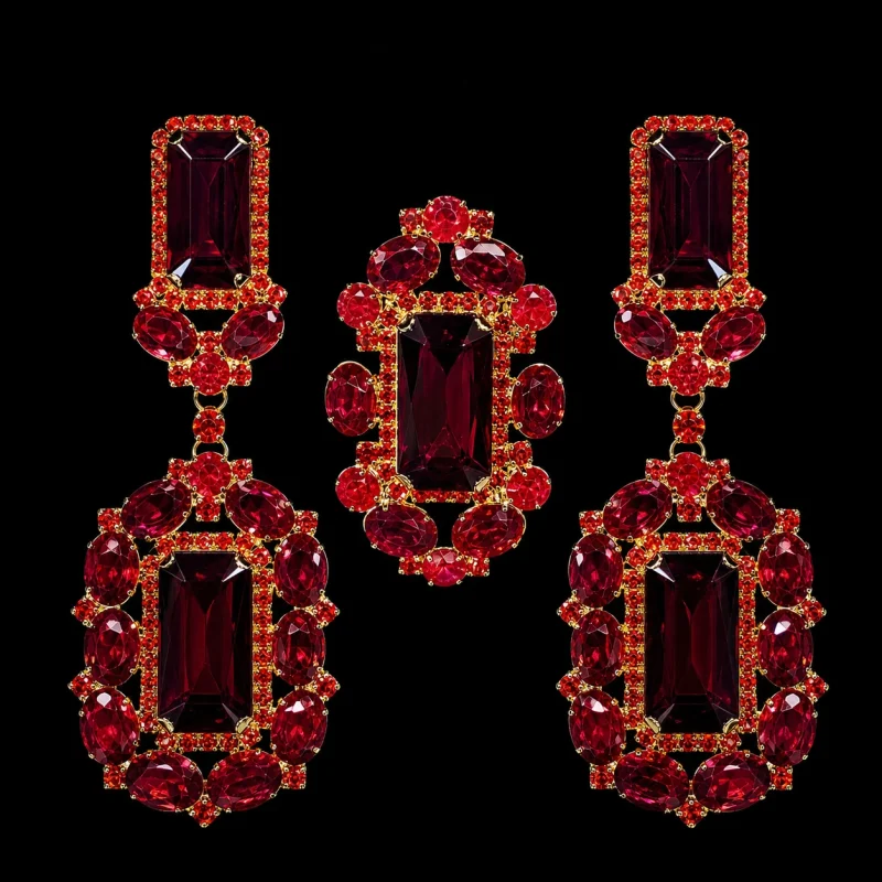 Magic Mirror crystal jewelry on a black studio background